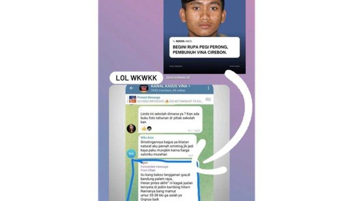 Unggahan viral yang menyebut sosok pria yang ditangkap Polda Jawa Barat yang disebut tersangka pembunuh Vina dan Eki yang sempat buron delapan tahun disebut jadi kambing hitam polisi. (Dok istimewa).