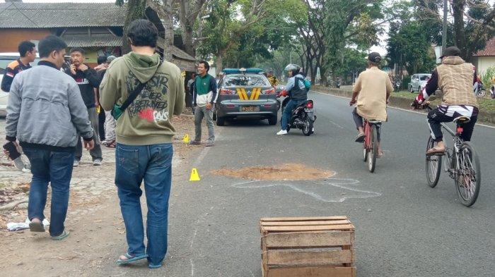 Lokasi tewasnya seorang pelajar di Jalan Letjen Mashudi, Kecamatan Cibeureum, Kota Tasikmalaya, Minggu (22/9/2024) dini hari.