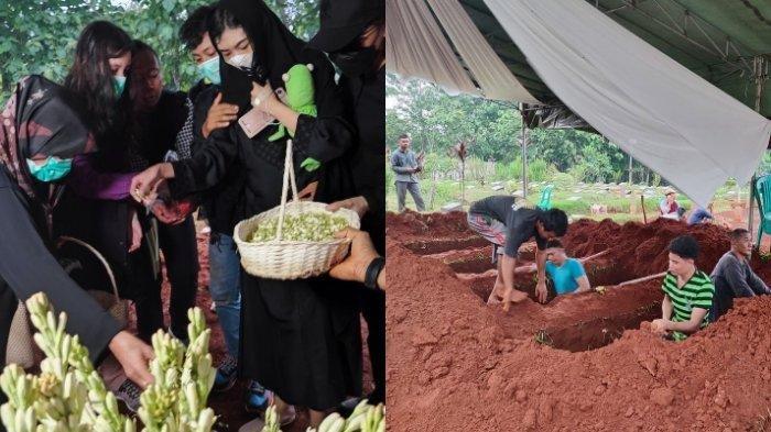 Pemakaman 4 bocah yang dibunuh ayah kandungnya di Jagakarsa. Keempat bocah itu dimakamkan di Tempat Pemakam Umum (TPU) Perigi, Kecamatan Sawangan, Kota Depok, Jawa Barat, Minggu (10/12/2023).