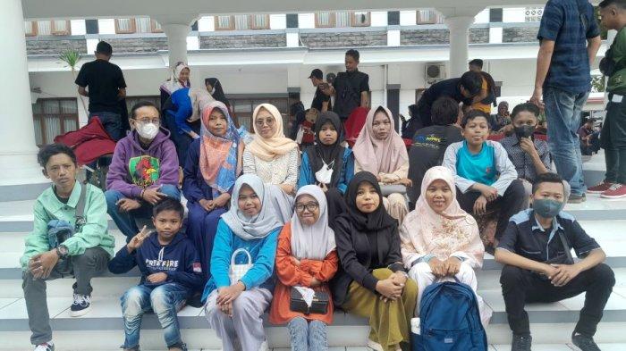 Para penyintas Thalasemia yang tergabung dalam Perhimpunan Penyintas Thalasemia Indonesia (PPTI) di Kabupaten Ciamis pada acara donor darah di Pendopo Bupati Ciamis, Selasa (4/7/2023).