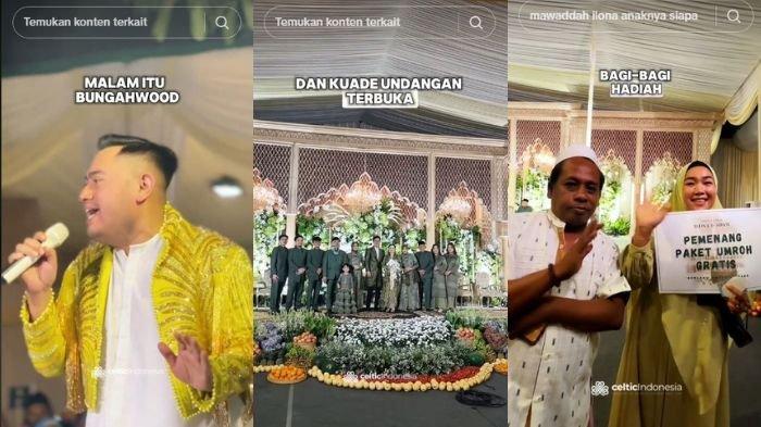 Resepsi pernikahan mewah di Gresik, menjadi sorotan viral di media sosial karena ada doorprize umrah gratis hingga bintang tamu King Nassar