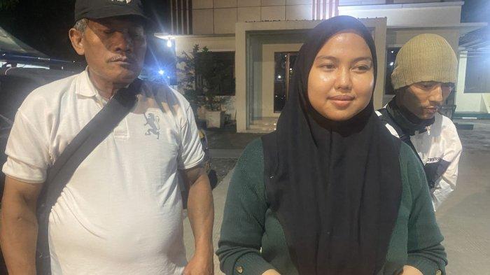 RIZKA LAPOR KEKERASAN - Seorang petugas SPBU di Desa Karangsatria, Tambun Utara, Riska Alpiah (25), diminta berdamai oleh petugas SPKT Polsek Tambun Selatan ketika melapor menjadi korban kekerasan oleh konsumennya.