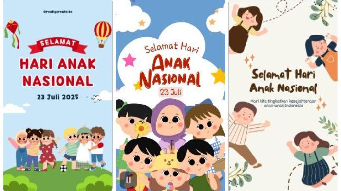 POSTER HARI ANAK - Kumpulan poster Hari Anak Nasional 2025 dengan desain menarik. Hari Anak Nasional diperingati setiap tanggal 23 Juli.
