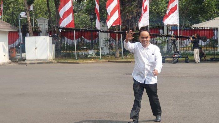 Ketua Umum relawan Pro Jokowi Budi Arie Setiadi merapat ke Istana jelang pelantikan wakil menteri oleh Jokowi, Jumat (25/10/2019).