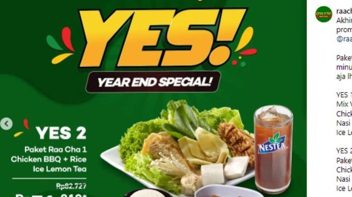 Daftar Promo Makanan saat Hari Natal 2023 & Tahun Baru 2024, Raa Cha