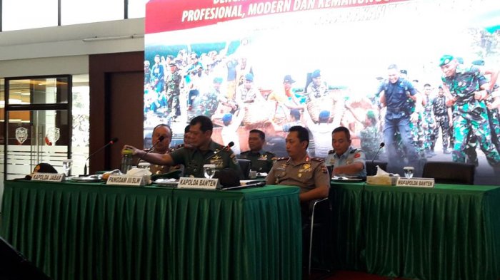 Rapat koordinasi antara TNI, Polri, dan pihak panitia kegiatan