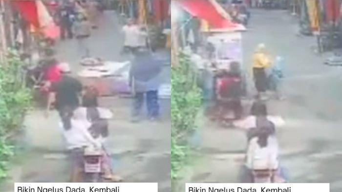 Video rekaman CCTV yang memperlihatkan aksi bocah naik sepeda listrik dan tabrak gerobak pedagang di Bandung viral di media sosial.