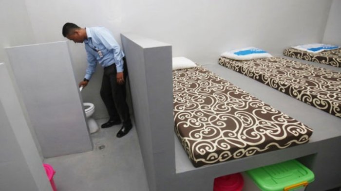 Ruang tahanan di rutan KPK