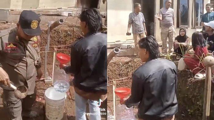 BAMBU KERAMAT - Pengguna media sosial TikTok digegerkan dengan adanya rekaman video sebilah bambu mengeluarkan air. Kemuculan bambu yang mengeluarkan air tersebut pun disebut sebagai air keramat.