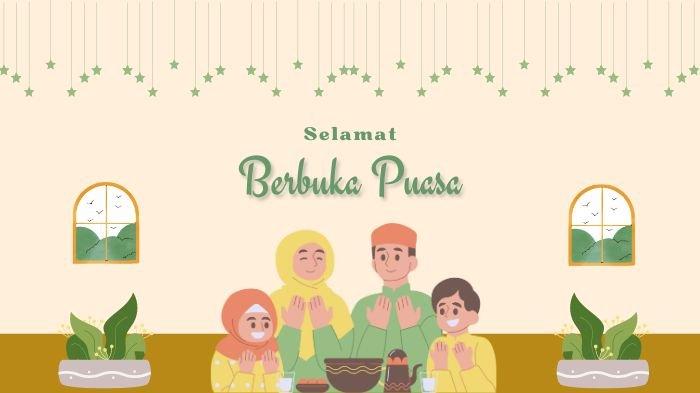 Gambar ucapan selamat buka puasa Ramadhan 2024 yang cocok dibagikan ke media sosial.