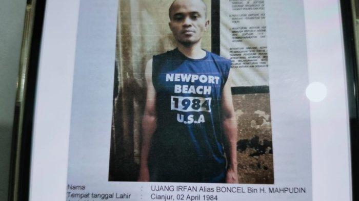 Ujang Irfan, tahanan yang kabur saat di PN Cianjur, Senin (25/3/2024) sore
