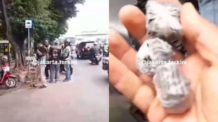 Sebuah video memperlihatkan pasukan driver ojek online (ojol) menggeruduk tukang tambal ban beredar viral di media sosial