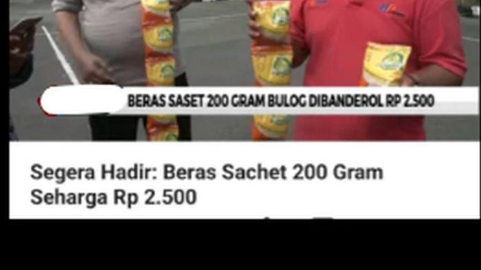 Media sosial tengah heboh memperbincakan produk beras saset 200 gram dengan harga Rp2.500