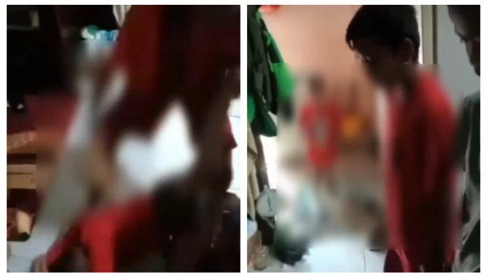 Aksi perundungan seorang bocah ke temannya di Pesing Got RT 009 RW 004 Kelurahan Kedoya Utara, Kecamatan Kebon Jeruk, Jakarta Barat.