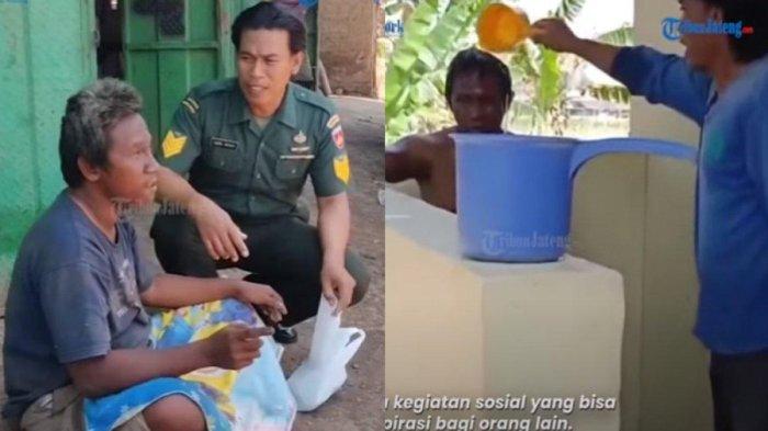 Aksi mulia Anggota TNI Serma Endro Sriyoto merawat Orang Dengan Gangguan Jiwa (ODGJ) menjadi viral di media sosial.