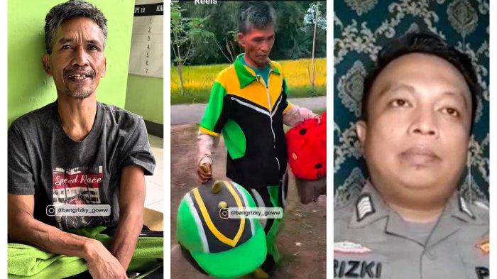 BADUT KELILING - Badut keliling tidur di masjid bertemu Anggota Patwal Satlantas Polres Cimahi Bripka Rizki Hikmat Setiawan. Bripka Rizky memberikan bantuan berupa kontrakan kepada keluarga badut keliling.
