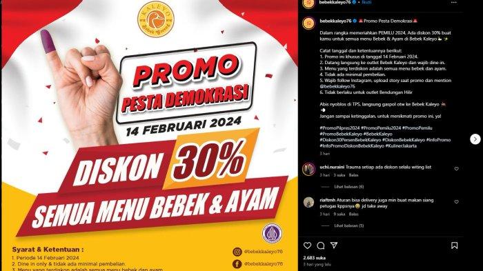 Bebek Kaleyo gelar promo Pemilu 2024