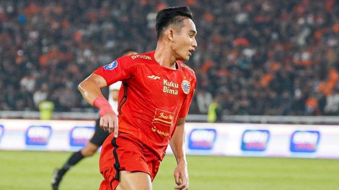 Bek Persija Jakarta, Rizky Ridho di laga kontra Persebaya, Minggu (30/7/2023).