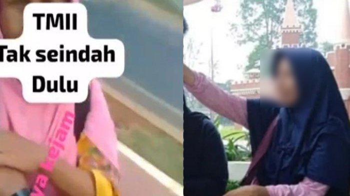 Beredar foto satpam dalam kawasan Taman Mini Indonesia Indah (TMII), Jakarta Timur mencium tangan ibu pedagang yang dimakinya.