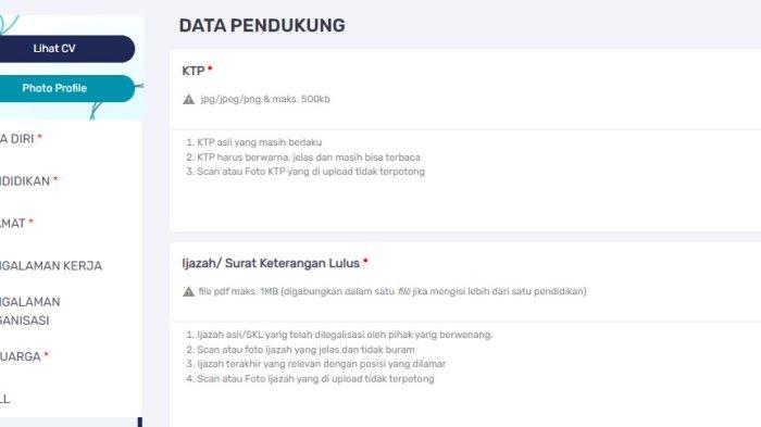 Dokumen yang harus diunggah buat Rekrutmen Bersama BUMN.