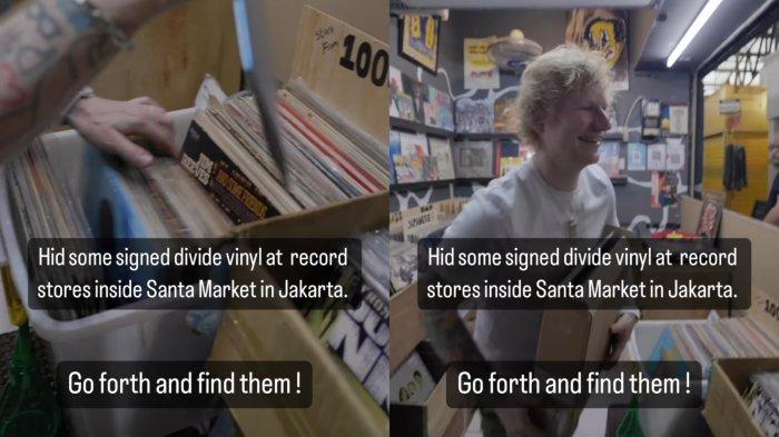 Ed Sheeran mampir ke Pasar Santa sebelum konser di JIS.