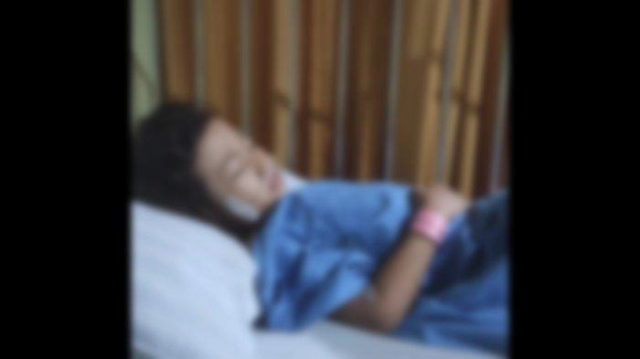 GA, anak 6 tahun yang ditusuk ibu kandungnya di Koja terbaring di RSUD Koja, Jakarta Utara dengan 9 luka tusuk.