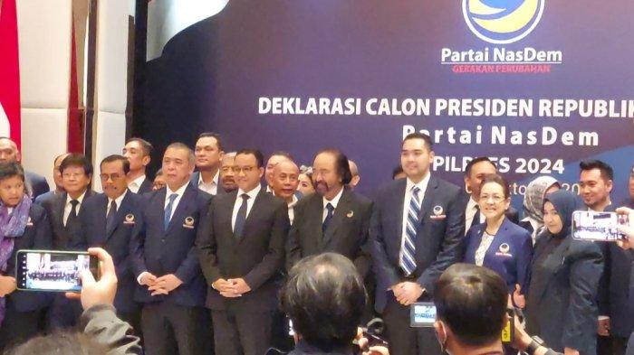 Gubernur DKI Jakarta Anies Baswesan dideklarasikan sebagai calon Presiden 2024 oleh Partai NasDem, Senin (3/10/2022).