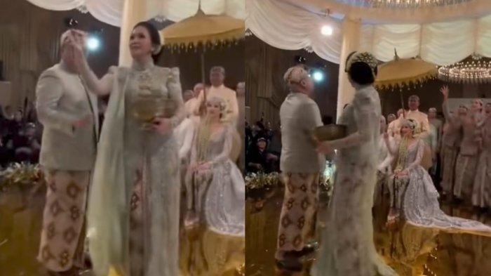 ISI SAWERAN - Dalam acara pernikahan Al Ghazali dan Alyssa Daguise pada Senin (16/6/2025), Maia Estianty dan Irwan Mussry melakukan tradisi saweran. Terkuak isinya.
