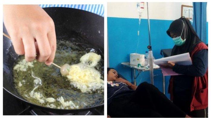 Ilustrasi jajanan sekolah dan Murid SDN Jati 3, Desa Saguling, Kecamatan Saguling, Kabupaten Bandung Barat (KBB), yang mengalami keracunan saat dirawat di Puskesmas Saguling, Kamis (28/9/2023).