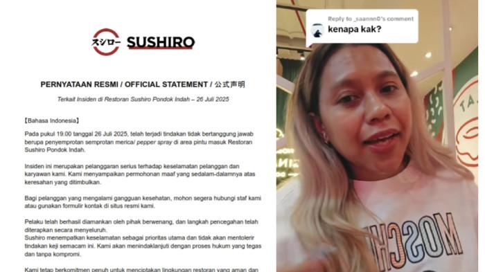 KLARIFIKASI SUSHIRO - Restoran Sushiro memberikan klarifikasinya terkait kejadian viral pengunjung diminta keluar restoran.