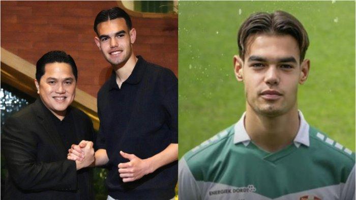 Ketua Umum PSSI, Erick Thohir bersama calon pemain naturalisasi Jens Raven.