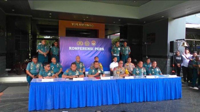 Jumpa pers kasus penembakan bos rental mobil yang digelar di Mako Koarmada RI, Gunung Sahari, Kemayoran, Jakarta Pusat, Senin (6/1/2025).