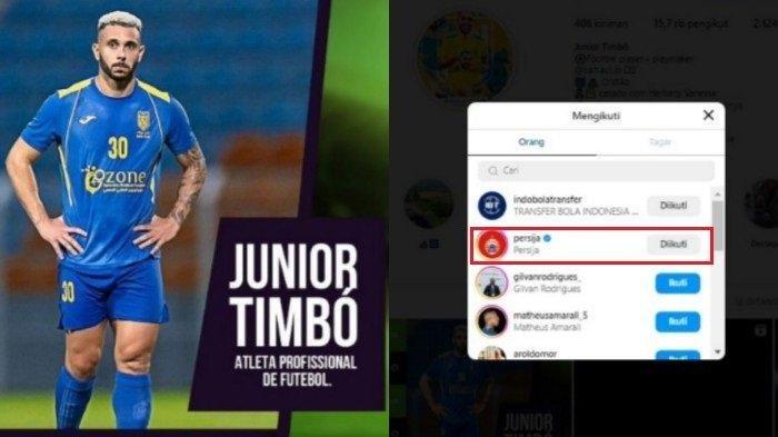 Kolase foto Junior Timbo dan Persija Jakarta.