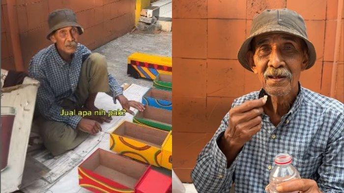 Kakek bernama Leman (81), di hari tuanya masih tetap mengalami kesulitan ekonomi