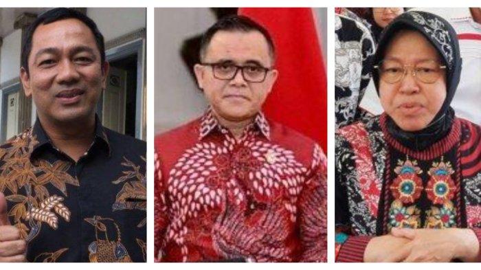Kandidat Cagub Jakarta dari PDIP, Hendrar Prihadi, Abdullah Azwar Anas dan Tri Rismaharini.