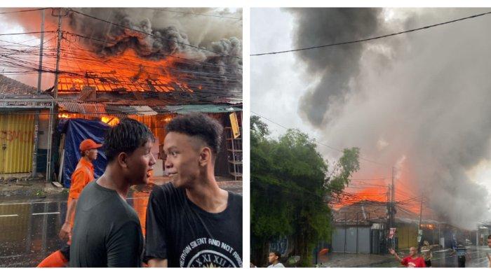 Kebakaran melanda sebuah bangunan di kawasan Menteng Atas, Setiabudi, Jakarta Selatan pada Kamis (11/1/2024).
