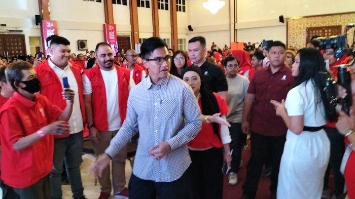 Ketua Umum Partai Solidaritas Indonesia (PSI) Kaesang Pangarep menghadiri Kopdarwil PSI DKI Jakarta 2023 di Maria Convention Hall, Kelapa Gading, Jakarta Utara, Rabu (29/11/2023) malam.