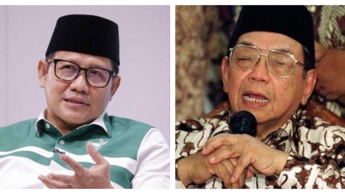Kolase Foto Presiden ke-4 RI Abdurrahman Wahid dan Muhaimin Iskandar atau Cak Imin.