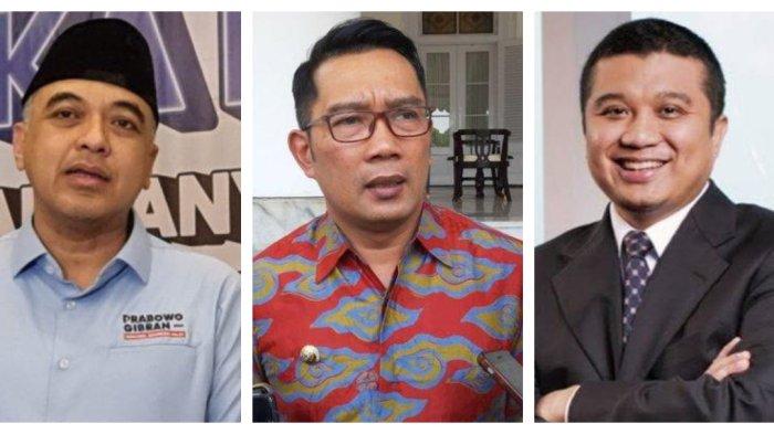 Kolase foto Ridwan Kamil, Ahmed Zaki Iskandar dan Erwin Aksa.
