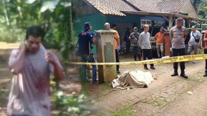 Kolase foto pelaku mutilasi istri dan lokasi mutilasi di Ciamis, Jumat (3/5/2024).