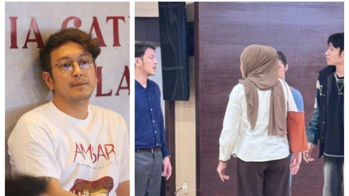DUGAAN PENAMPARAN - Aktor Dimas Anggara diduga melakukan penamparan terhadap anak dari Pasha Ungu, Kiesha Alvaro saat sedang proses syuting berlangsung. (Kompas.com Ady Prawira Riandi dan Instagram Okie Agustina).