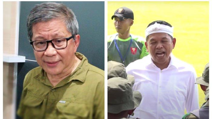 PREMAN MASUK BARAK - Seolah sepaham, Dedi Mulyadi berpikir sama dengan Rocky Gerung bahwa para preman seharusnya masuk barak militer. (Kompas.com/Nugraha Perdana dan YouTube KDM Channel).