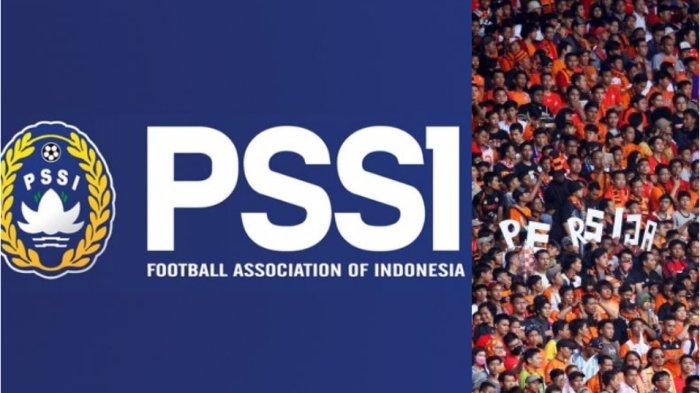 Logo PSSI dan suporter Persija Jakarta, The Jakmania.