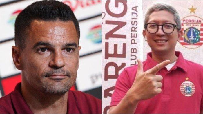 Direktur Utama Persija Jakarta, Mohamad Prapanca bersama pelatih Carlos Pena.