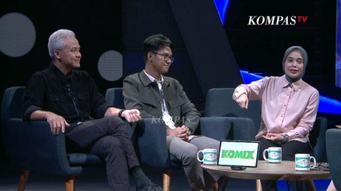 Muhammad Zinadine Alam Ganjar (tengah) ternyata sudah dibiasakan sederhana sejak kecil.