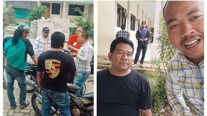 PAKSA SETOP PEKERJAAN - Sebuah video memperlihatkan sekelompok pria memaksa pekerja bangunan menghentikan pengerjaan pagar SDN 01 Setialaksana, Cabangbungin, Kabupaten Bekasi, Jawa Barat, viral di media sosial. Sosok pria mengaku 'pemilik wilayah' paksa pekerja hentikan pembangunan pagar SDN 01 Setialaksana, Kabupaten Bekasi. Sang Panglima pamer amplop.