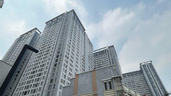 Penampakan gedung apartemen lokasi penangkapan Rihana Rihani di Kabupaten Tangerang, Selasa (4/7/2023).