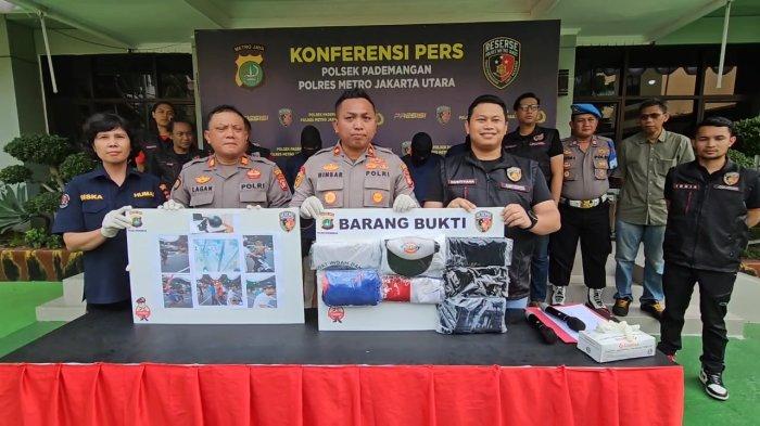 Polsek Pademangan merilis kasus pelaku pengeroyokan wartawan di Jalan Lodan Raya, Ancol, Pademangan, Jakarta Utara.