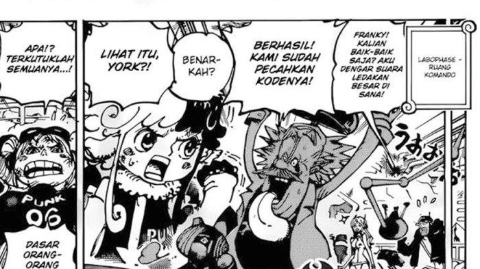 Potongan manga One Piece 1092. Vegapunk berhasil memecahkan kode yang dibuat York.