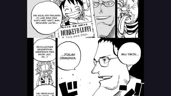 Potongan manga One Piece 1102, Kuma yakin Luffy akan membawa perubahan besar pada dunia bajak laut.